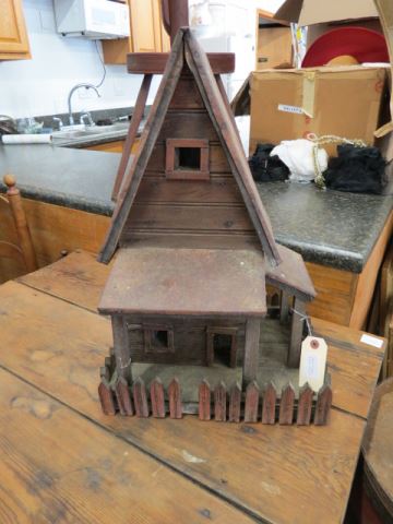 Appraisal: Folk Art Style Cabin neat birdhouse