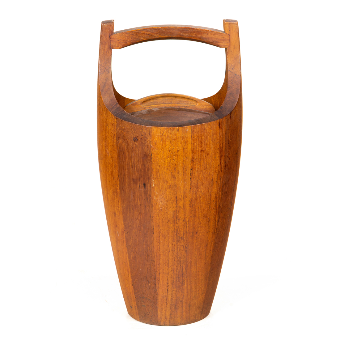 Appraisal: JENS QUISTGAARD FOR DANSK STAVED TEAK ICE BUCKET Jens Quistgaard