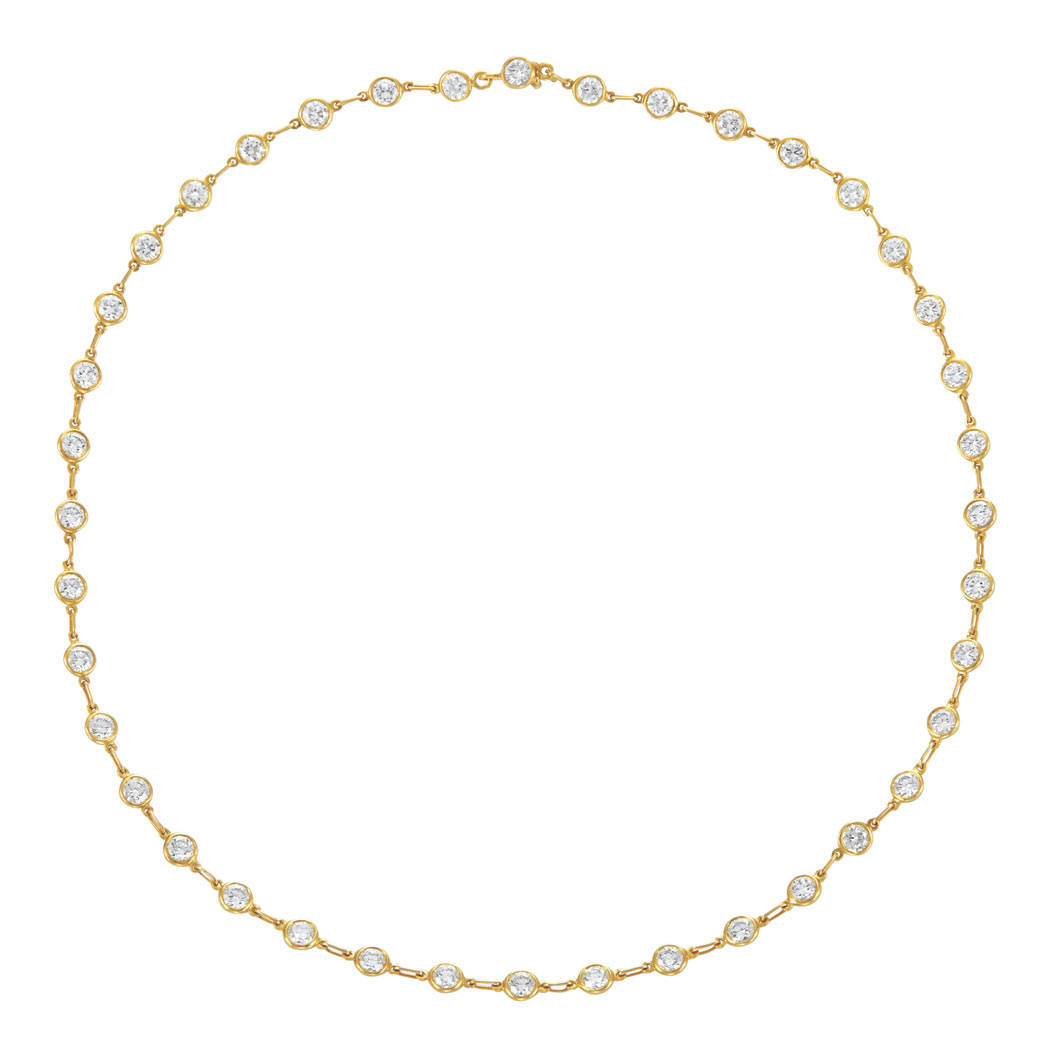 Appraisal: Gold and Diamond Chain Necklace Tiffany Co kt diamonds ap