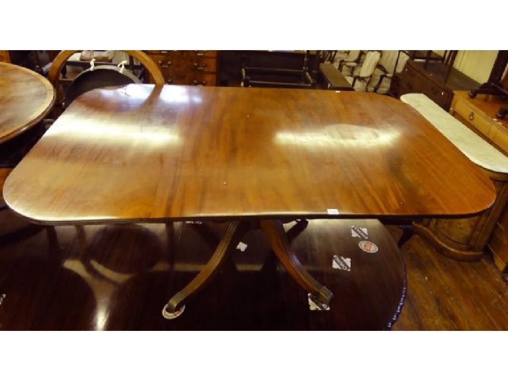 Appraisal: A th century mahogany tilt top breakfast table of rectangular