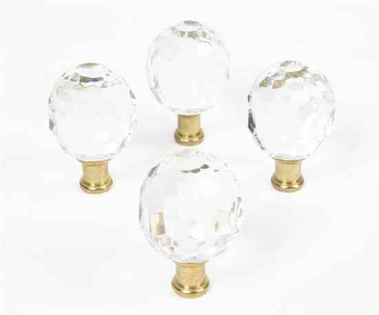 Appraisal: A Set of Four Waterford Cut Glass Table Lamp Finials