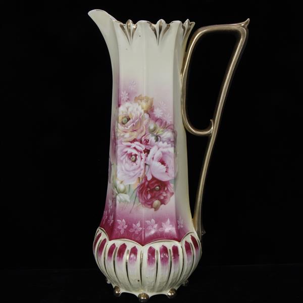 Appraisal: R S Prussia Porcelain Tankard Pitcher Marked on base Some