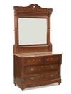 Appraisal: MARBLE TOP DRESSER - Pink Marble Top Eastlake Period Red