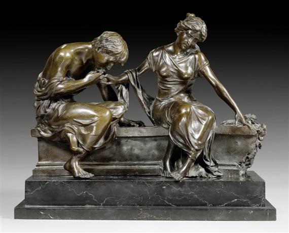 Appraisal: RIVIERE T Theodore Riviere - France circa Burnished bronze and