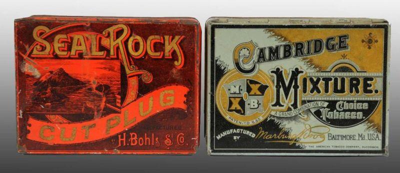 Appraisal: Lot of Square Corner Tobacco Tins Description Includes one Cambridge