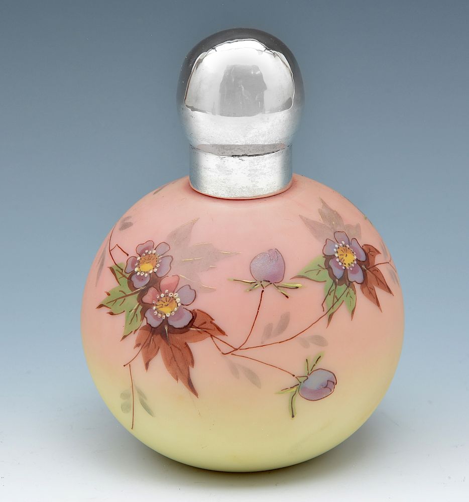 Appraisal: Thomas Webb Queens Burmese Ware perfume bottle Thomas Webb Queens