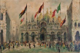 Appraisal: Ludolf Liberts Oil on Canvas Venice Scene Ludolf Liberts American