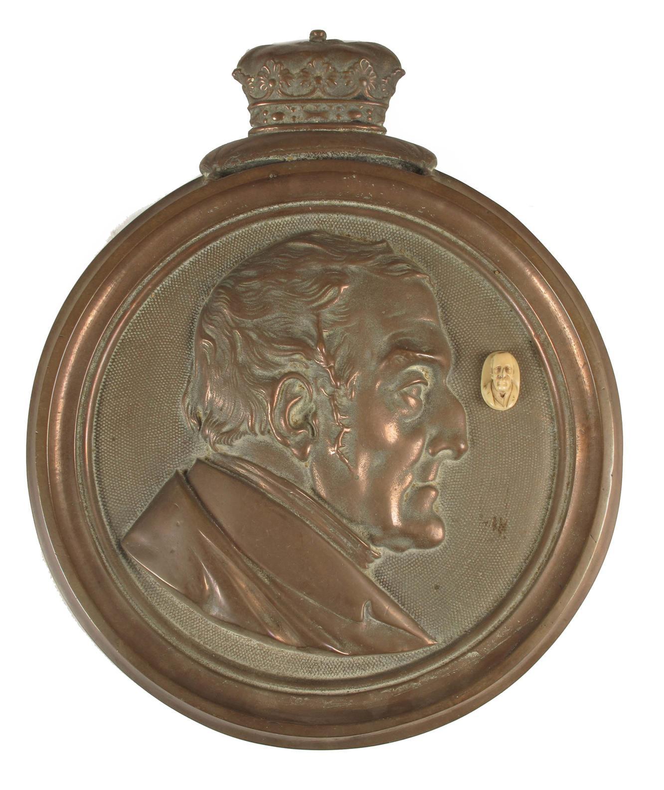 Appraisal: A Victorian cast copper portrait plaque of the Duke of