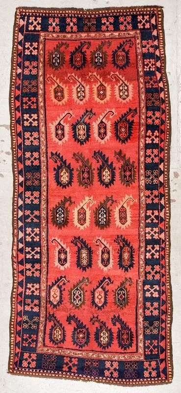 Appraisal: Antique Central Asian Boteh Rug ' '' x ' ''