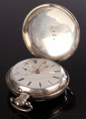 Appraisal: A George III silver case hunter pocket watch Grimaldi Johnson