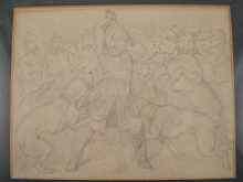 Appraisal: John Tenniel - an original pencil drawing for a cartoon