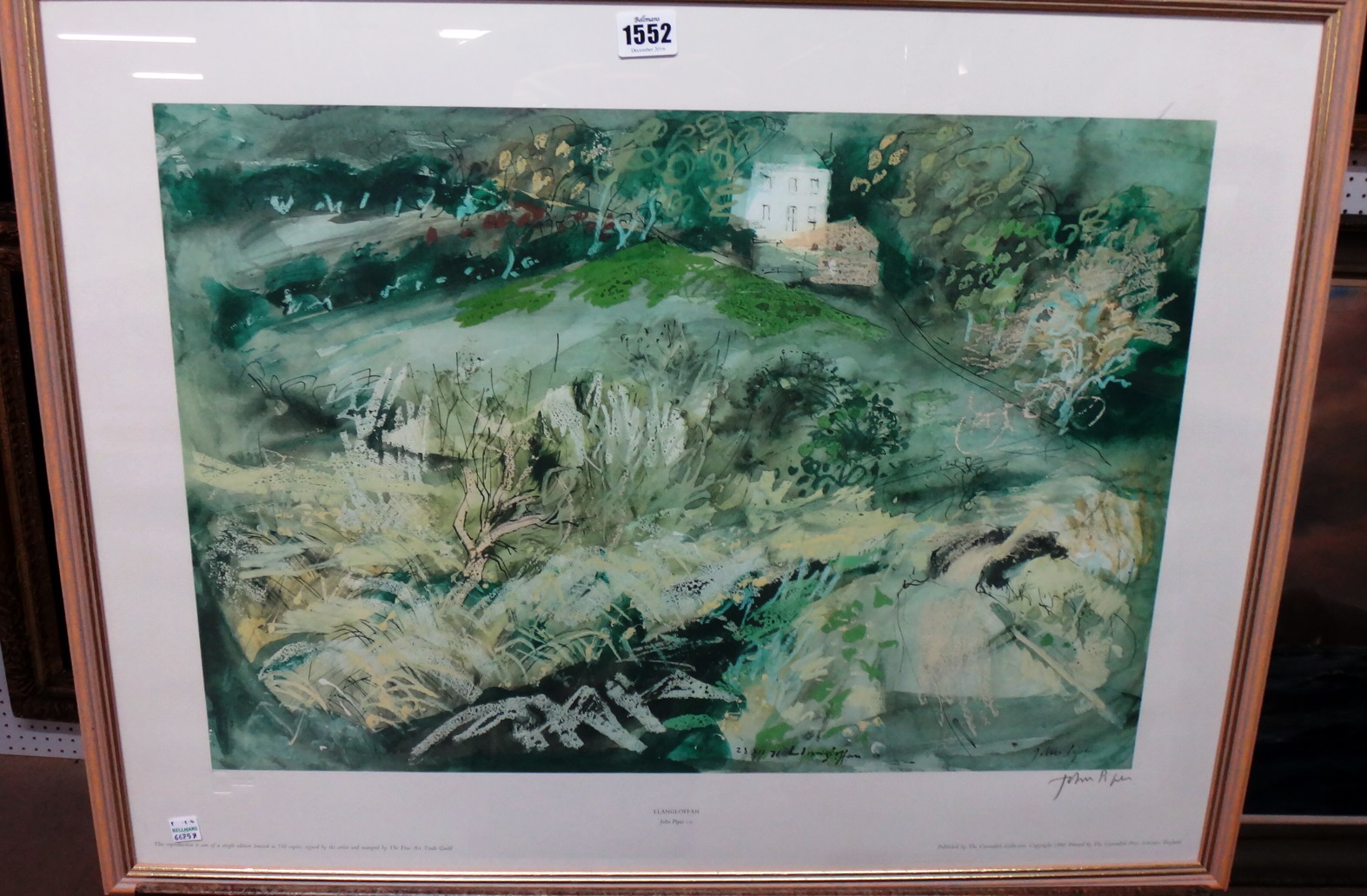 Appraisal: John Piper - Langloffan colour reproduction signed in pencil with