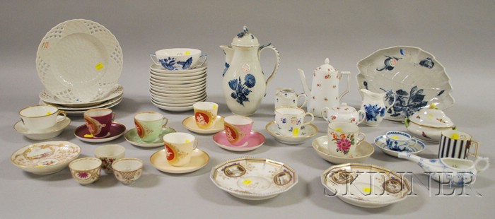 Appraisal: Approximately Fifty Pieces of European Decorated Porcelain Tableware including a