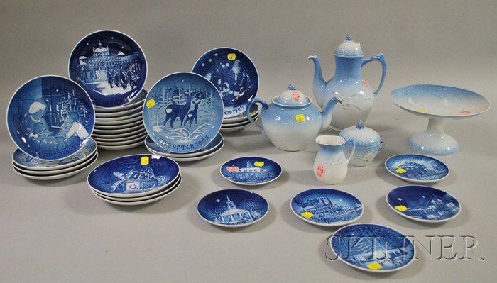 Appraisal: Five-piece Bing Grondahl Porcelain Coffee and Tea Service with Thirty-one