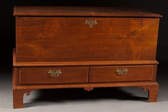 Appraisal: Federal walnut blanket chest on frame late th early th