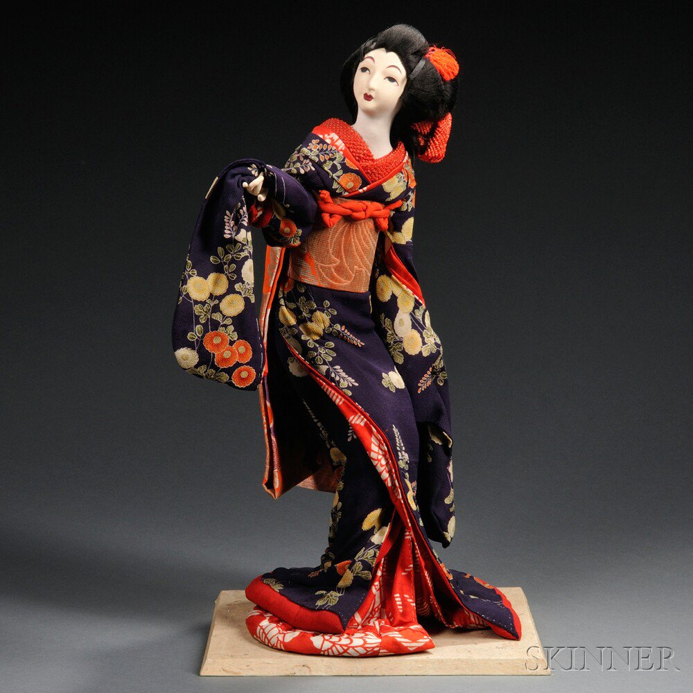 Appraisal: Japanese Costume Doll Geisha or Bijin Japan possibly Kyoto th