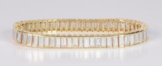 Appraisal: Diamond Baguette Bracelet cts Diamond baguette bracelet set in K