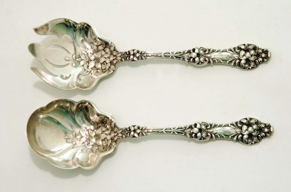 Appraisal: An Alvin Orange Blossom Old sterling silver salad set Marked