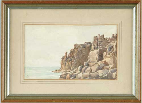 Appraisal: ALFRED THOMPSON BRICHER American - ROCKY COASTLINE Watercolor on paper