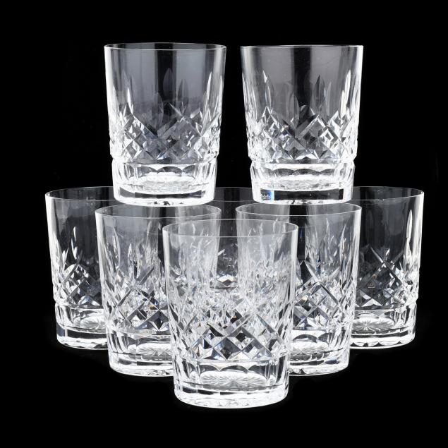 Appraisal: EIGHT WATERFORD CRYSTAL LISMORE TUMBLERS Wheel cut and polished signed