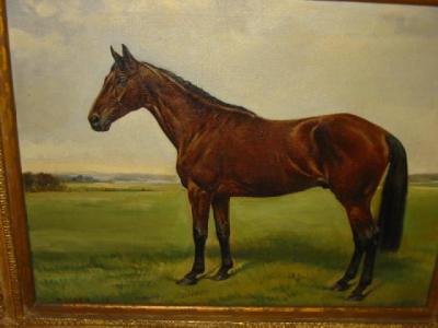 Appraisal: WALTER HERBERT WHEELER Portrait of the Horse Bricett signed J