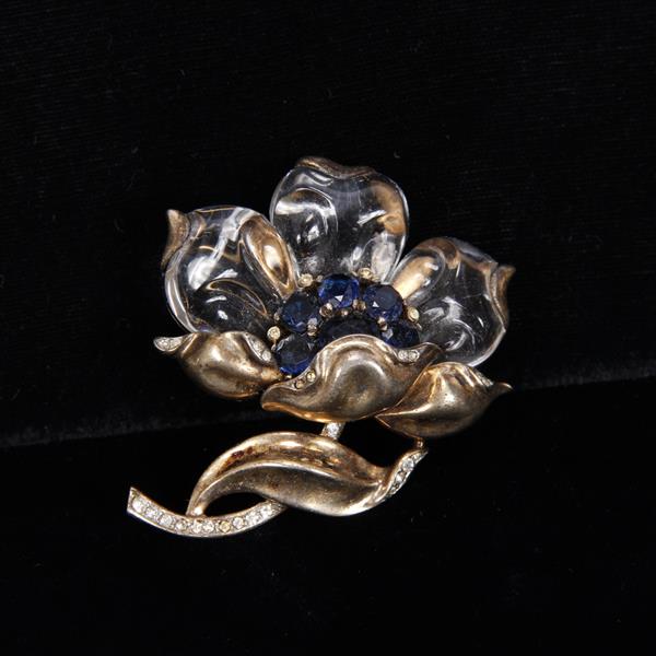 Appraisal: Trifari Sterling Vermeil 'Alfred Philippe' Jelly Belly Peony Flower pin