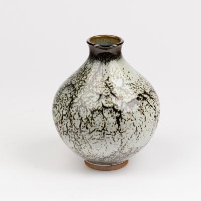 Appraisal: Peter Sparrey born a stoneware bottle vase tenmoku and chun