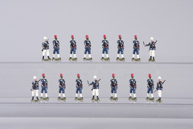 Appraisal: Lot of metal figures representing various units of the French