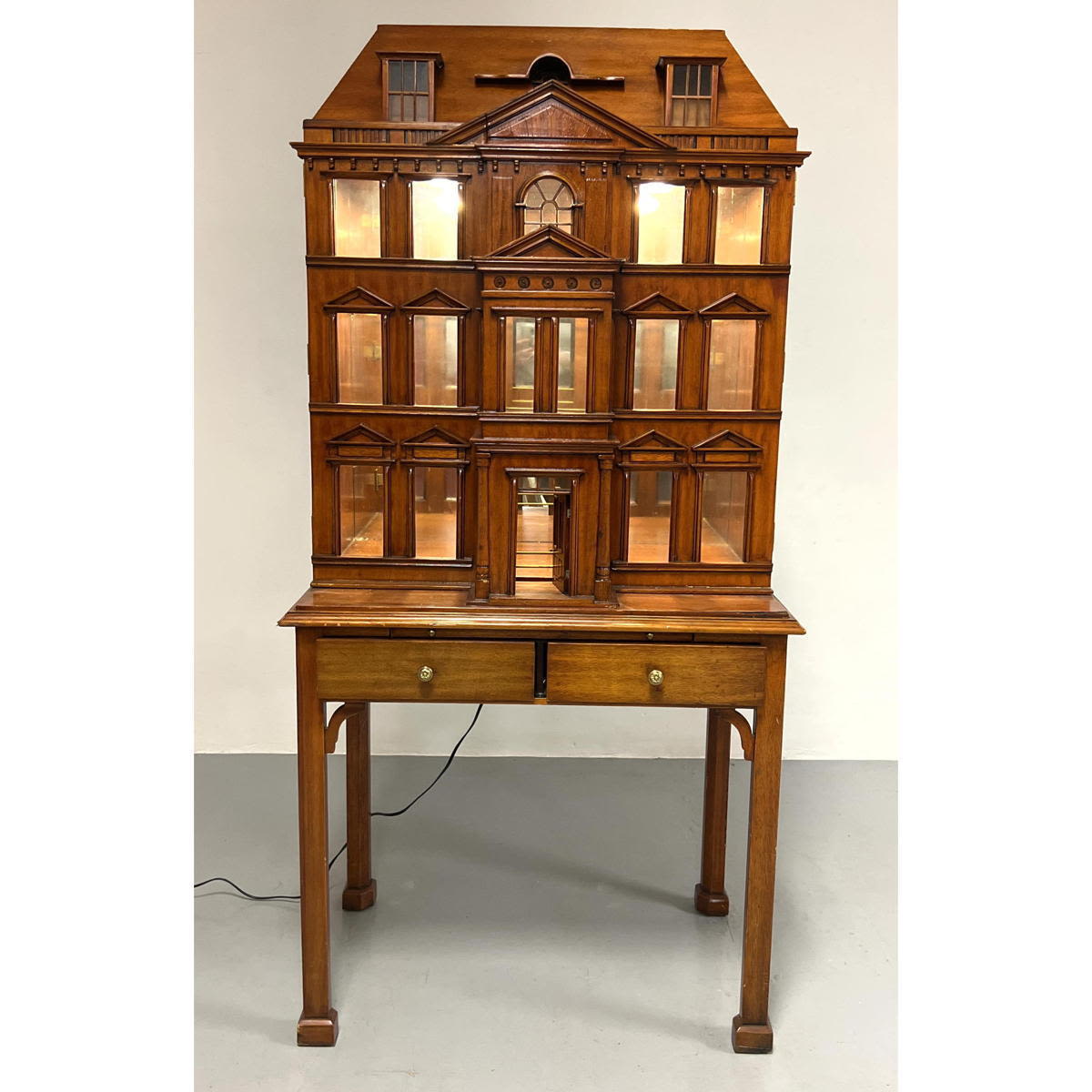 Appraisal: MAITLAND SMITH Doll House Form Cabinet on Desk Stand Light