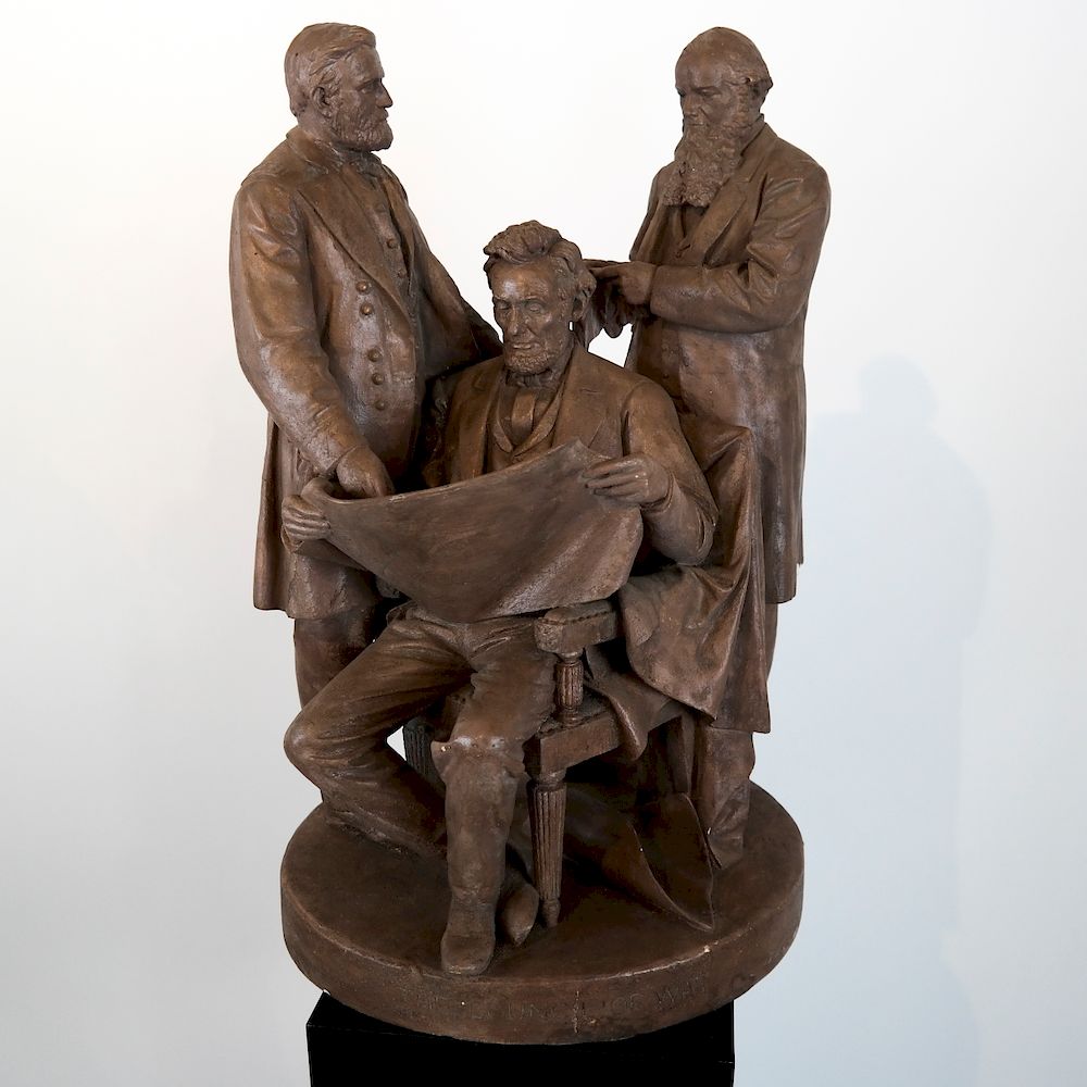 Appraisal: John Rogers Group Abe Lincoln Council of War Plaster with