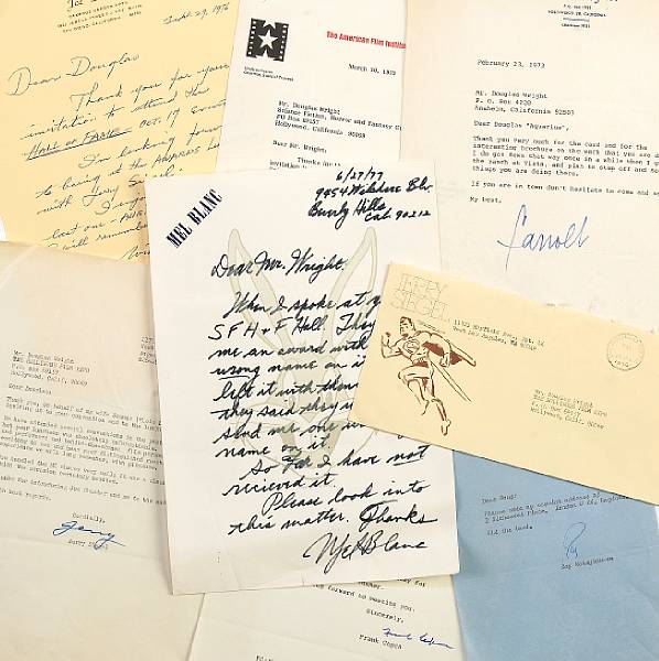 Appraisal: A group of celebrity signed letters s- Approximately ten content