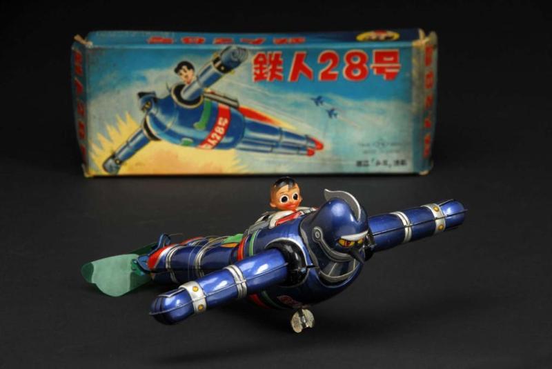 Appraisal: Flying Tetsujin Toy Description Japanese Made by Nomura Working When