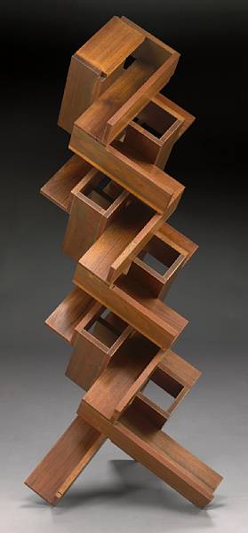 Appraisal: Peter Zecher American b Untitled Stacked Wood inscribed and dated