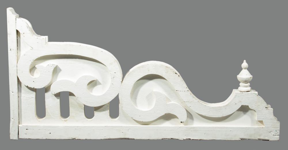 Appraisal: Large Painted and Carved Architectural Element h in l in