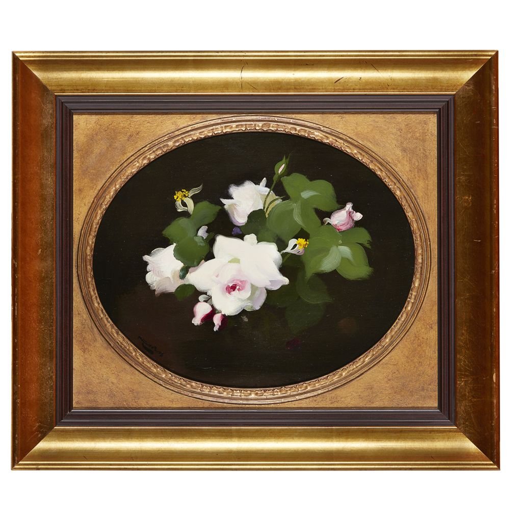 Appraisal: STUART PARK SCOTTISH - A STILL-LIFE OF ROSES signed oil