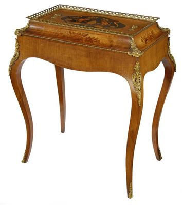 Appraisal: A late th century walnut and marquetry jardiniere stand with