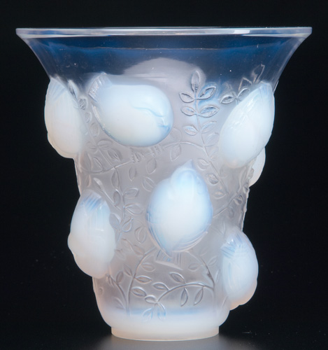 Appraisal: R LALIQUE Vase Saint-Francois opalescent c M p No Stenciled