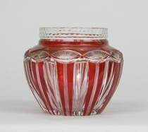 Appraisal: Val St Lambert Vase Belgium circa Red and clear cut