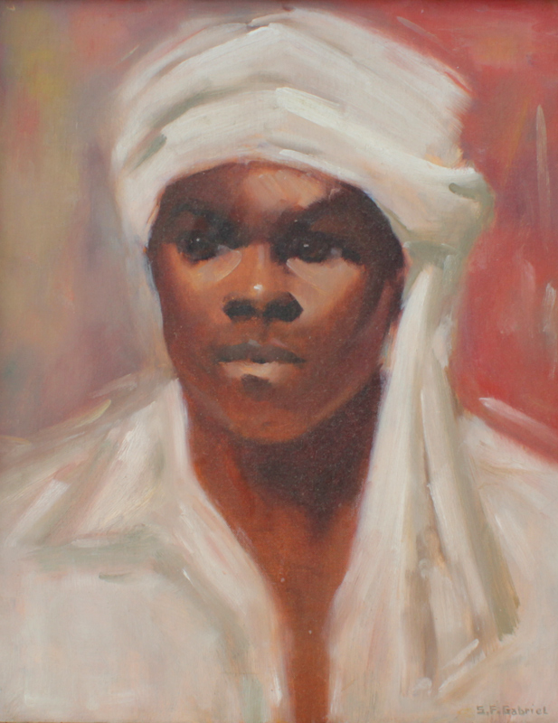 Appraisal: GABRIEL PORTRAIT PAINTING OF A MOOR Oil Canvasboard '' x