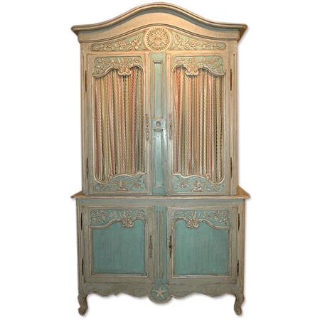 Appraisal: Louis XV Style Painted Buffet a Deux Corps Estimate -