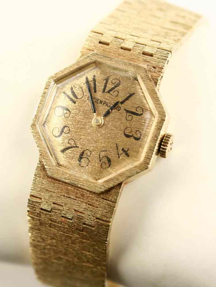 Appraisal: LADY'S WRISTWATCH - A fine K yellow gold Lucien Piccard