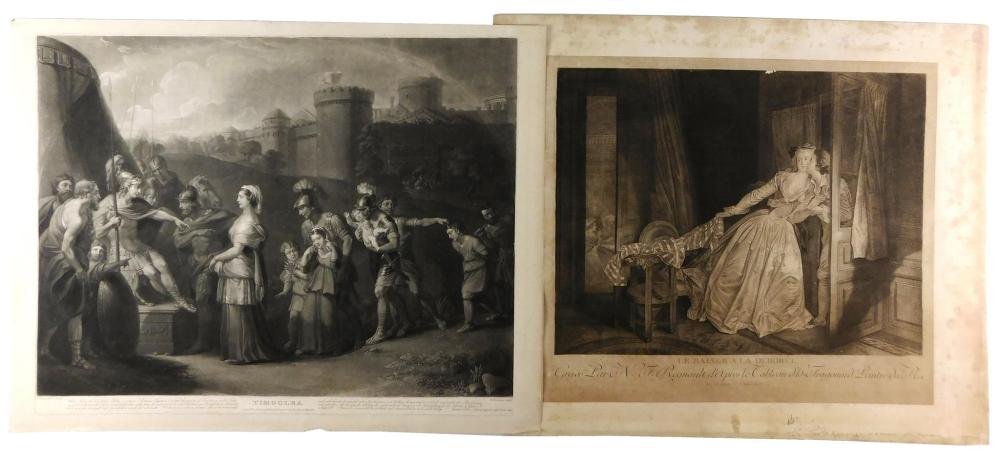 Appraisal: Two prints Richard Earlom British - Timoclea mezzotint after a