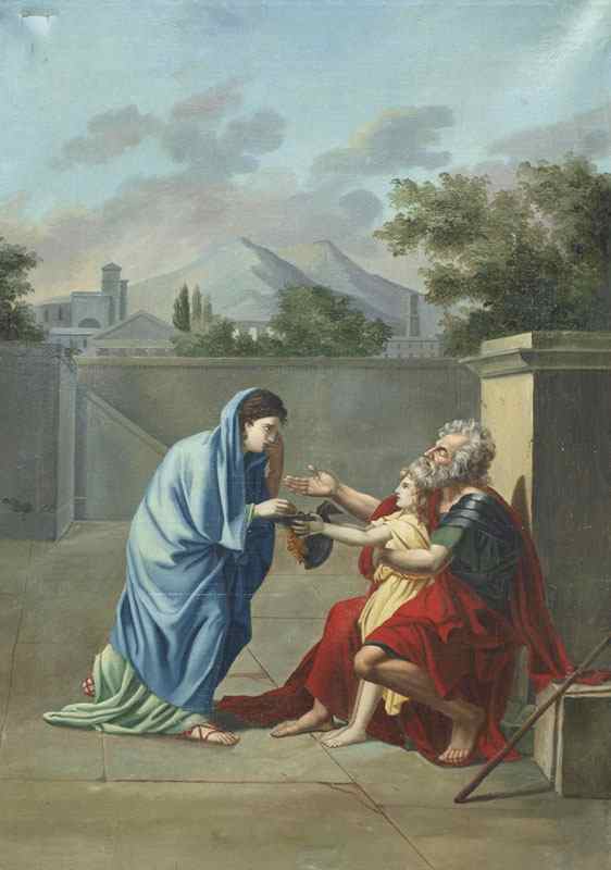 Appraisal: OLD MASTER PAINTING ''BELISARIUS BEGGING FOR ALMS'' TH C OIL