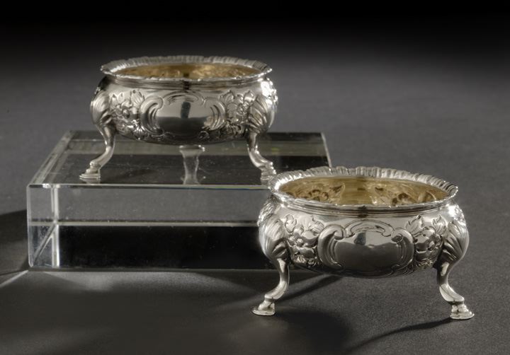 Appraisal: Pair of George III Sterling Silver Salts hallmarked London -