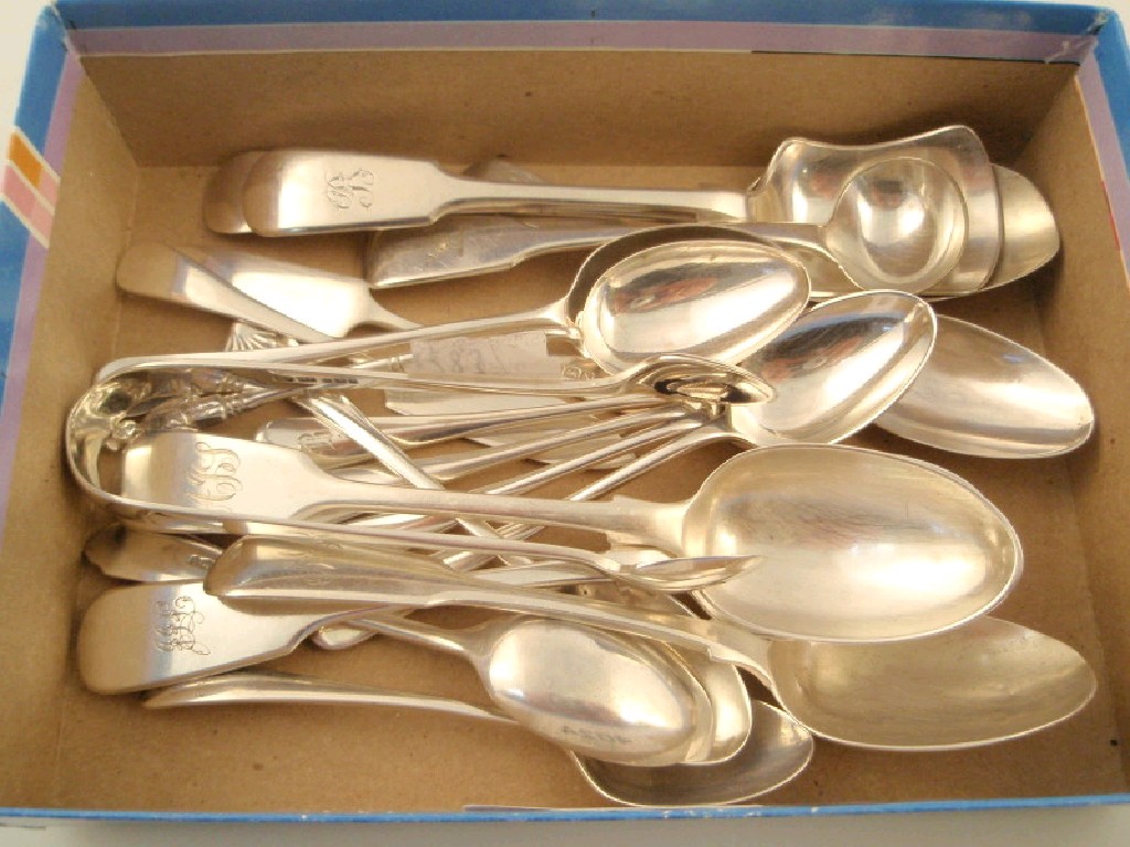 Appraisal: A set of four silver rat tail pattern coffee spoons