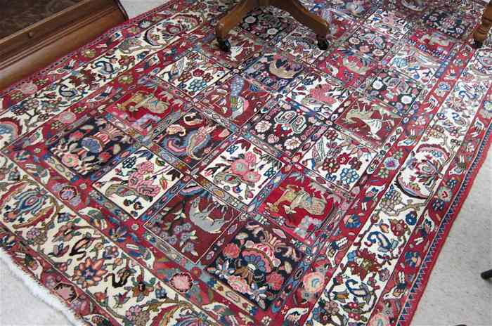 Appraisal: PERSIAN BAKHTIARI GARDEN CARPET Bakhtiari nomadic tribal pastoralists Bakhtiari Province