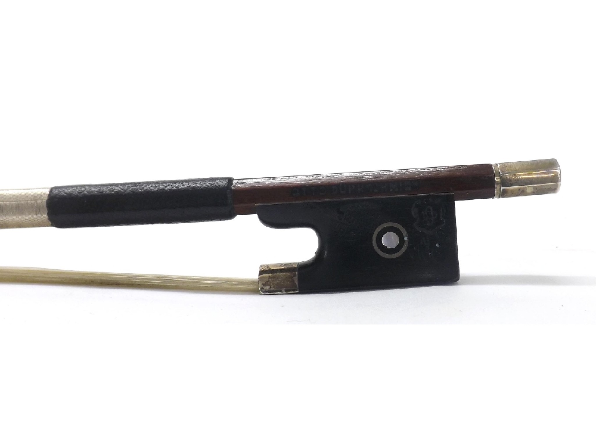 Appraisal: German silver mounted violin bow by and stamped Otto Durrschmidt