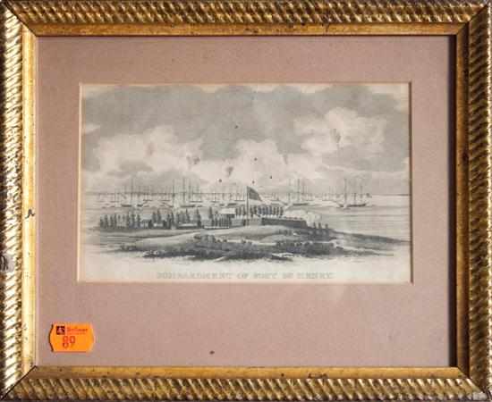 Appraisal: War of ''Bombardment of Ft McHenry'' engraving x in framed