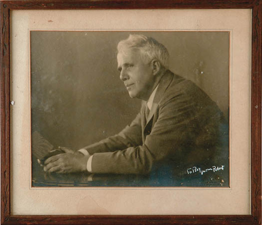 Appraisal: INSCRIBED PHOTOGRAPH OF ROBERT FROST One of America s most