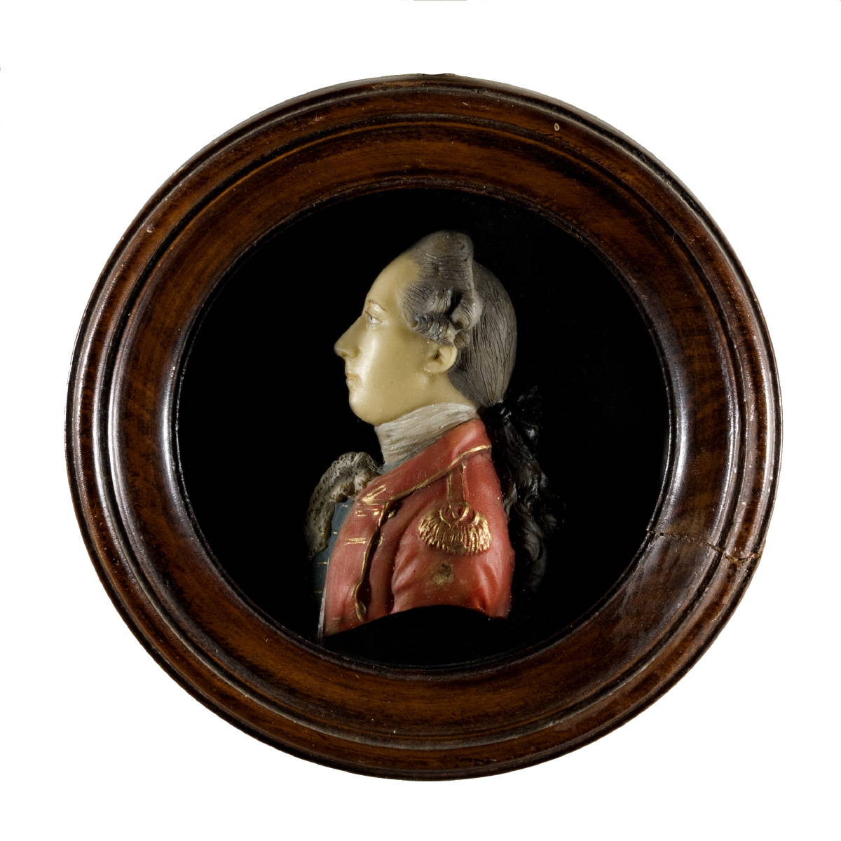 Appraisal: TWO WAX PROFILE PORTRAITS OF JOHN PAUL JONES AND GENERAL